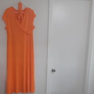 Vibrant Orange Maxi Dress